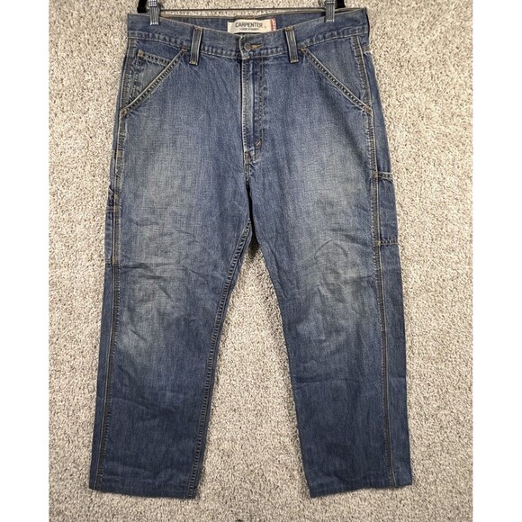 Levi's Other - Levis Signature Jeans Mens 34x32 Carpenter Blue Denim Workwear Solid Excellent